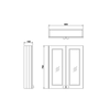 60cm Spiegelschrank mit Soft-Close Türen und Glasablage F6M BB Edwardian 60cm Spiegelschrank mit Soft-Close Türen und Glasablage F6M