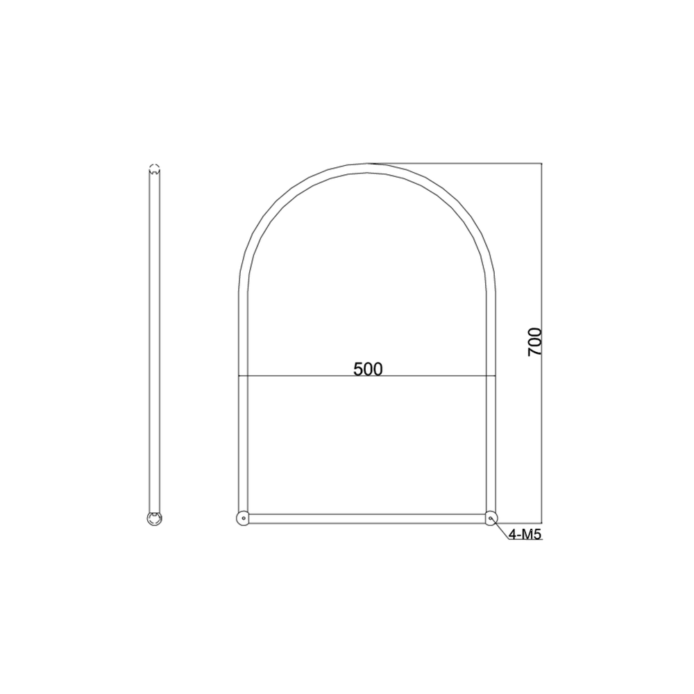 BB Edwardian Edwardian Arched Mirror 50x70cm