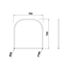 Edwardian spiegel met boog 70x70cm BB Edwardian Edwardian spiegel met boog 70x70cm