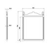 Georgian Mirror - White Aluminium 55x75cm BB Edwardian Georgian Mirror - White Aluminium 55x75cm