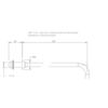 Lefroy Brooks LB1900 Classic  douchearm projectie 330mm (LBE-1734) of 490mm (LBE-1735)