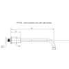 Lefroy Brooks LB1920 Ten Ten  shower arm  projection 330mm (TT-1734) or 500mm (TT-1735)