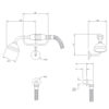 Lefroy Brooks 1900 Classic LB1900 Classic handset with cradle, hand shower, hose and wall outlet LB-1760