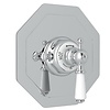 Perrin & Rowe Victorian White Traditional concealed shower thermo with lever E.5585