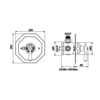 Perrin & Rowe Victorian White Klassischer Unterputz- Duschthermostat mit Hebelgriff  E.5585