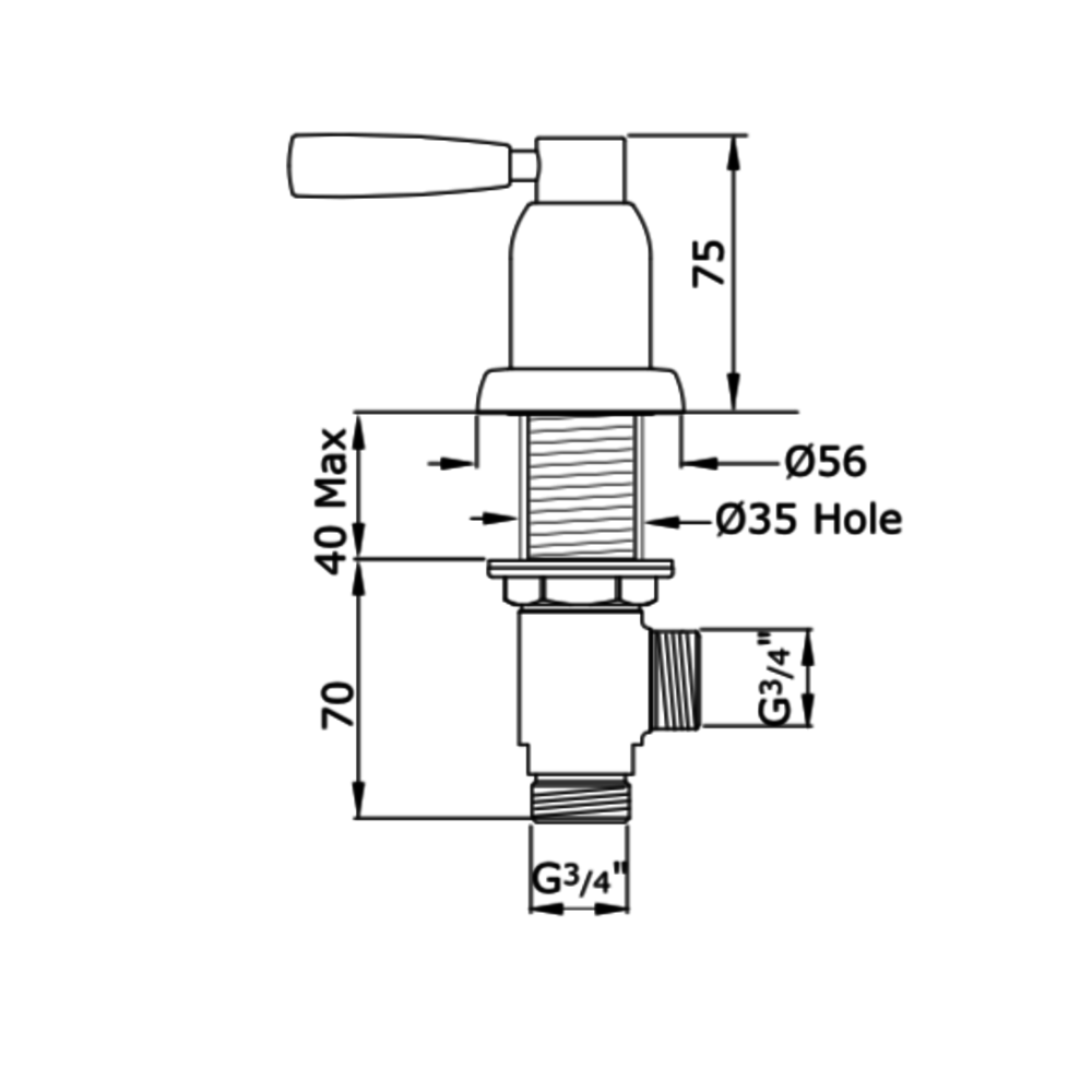 Perrin & Rowe Langbourn Langbourn 3/4" deck valves (pair) E.3056