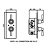 Perrin & Rowe Langbourn Concealed shower thermo with shut-off E.5951