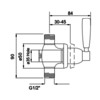 Perrin & Rowe Langbourn PR Langbourn 1/2" single wall valve with lever E.3036