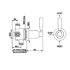 Perrin & Rowe Langbourn Langbourn 3 way diverter with lever E.5842