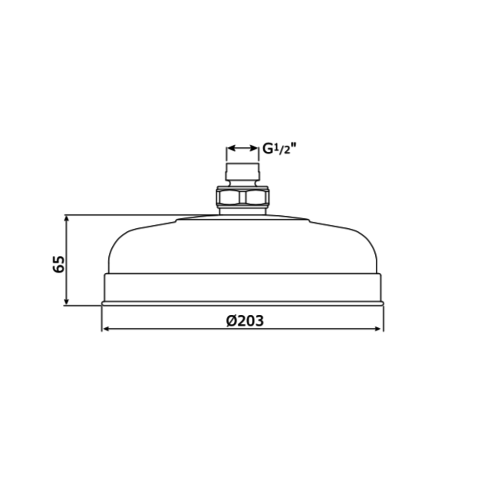 Perrin & Rowe Langbourn Langbourn  8" (20cm) douchekope met of zonder easyclean