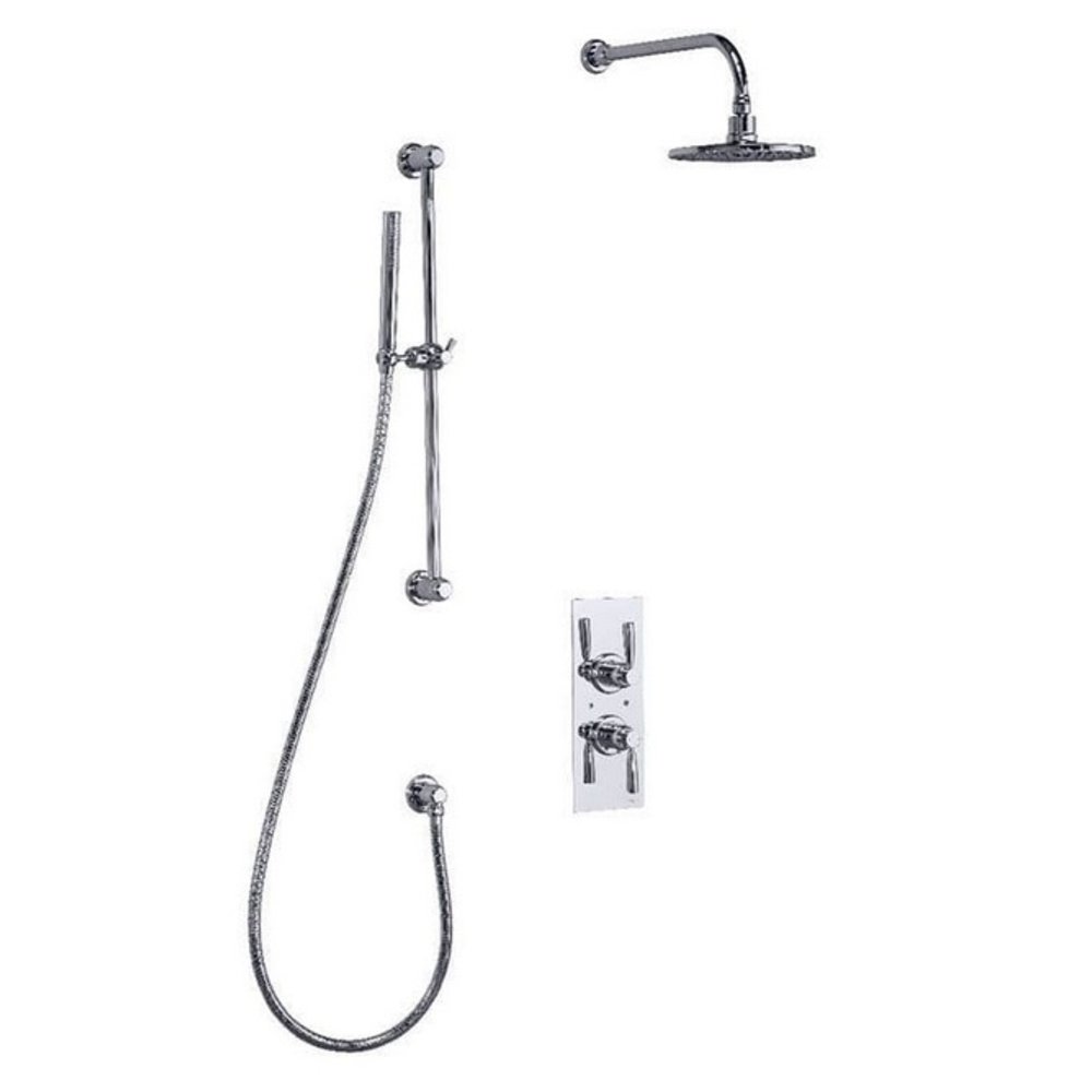 Perrin & Rowe Langbourn Concealed shower set  with 8" shower rose and hand shower E.LSSC