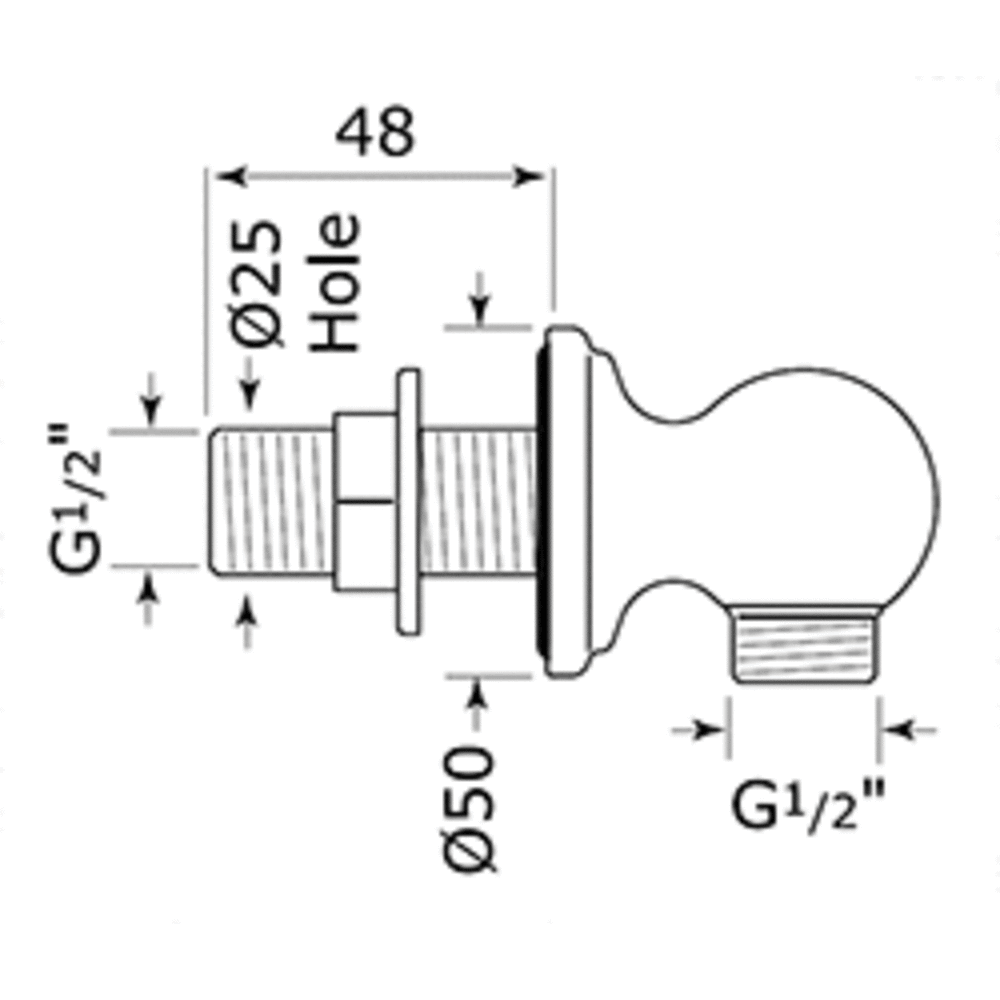 Perrin & Rowe Victorian PR wall outlet E.5546