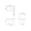 BB Riviera Riviera Close coupled toilet with cistern - p-trap