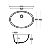 Crosswater Oval undermount basin UM5740