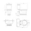 Imperial Carlyon Close coupled toilet with cistern - p-trap