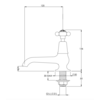 Lefroy Brooks 1900 Classic LB1900 Classic Wasserhahn-Paar Gäste- und Handwaschbecken CH8030