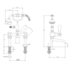 Lefroy Brooks 1900 Classic LB1900 Classic Badewannenarmatur mit Handdusche und Kreuzgriff CH-1100