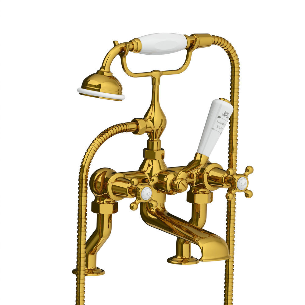 Lefroy Brooks 1900 Classic LB1900 Classic deck mounted bath shower mixer with crosshead CH-1100