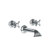 Lefroy Brooks 1900 Classic LB1900 Classic 3-hole wall mounted bath mixer with cross handles CH-1152