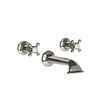 Lefroy Brooks 1900 Classic LB1900 Classic 3-hole wall mounted bath mixer with cross handles CH-1152
