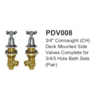 Lefroy Brooks CH 3/4" Deck side valves for bath sets PDV-008