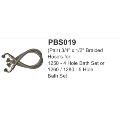 LB 3/4"braided hoses (pair) PBS019