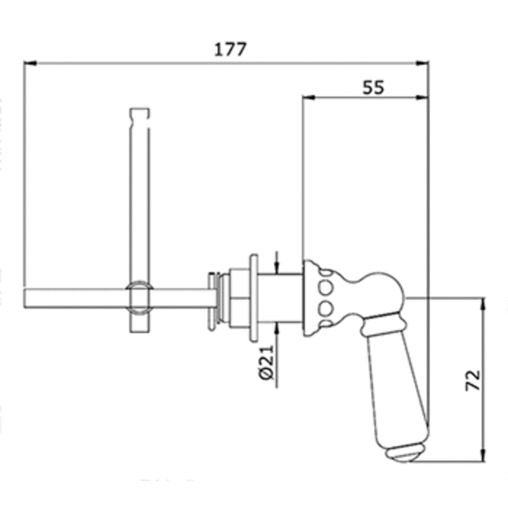 Perrin & Rowe PR Traditional Hebelgriff für Spülkasten Keramik weiss E.6796