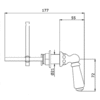 Perrin & Rowe PR Traditional ceramic cistern lever white ceramic E.6796