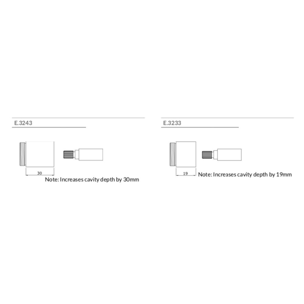 Perrin & Rowe Victorian PR Extension kit 19mm/30mm for wall valves E.3233 - E.3243