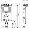 TCH TECEbox Dual Flush UP-Spülkasten  für Wand-WC Standmontage