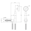 Lefroy Brooks 1940 Fifth Janey Mac Fifth wall mounted hand shower set JM-1826