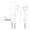 Janey Mac handdouche met wandhaak en wandboch JM-1826 Lefroy Brooks 1940 Fifth Janey Mac handdouche met wandhaak en wandboch JM-1826