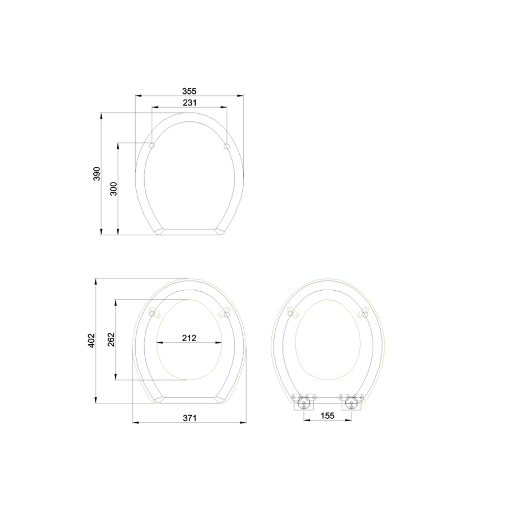 Burlington Toilettensitz 'Schwarz glänzend'  mit Soft-Close