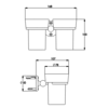 Lefroy Brooks 1900 Classic LB1900 Classic White Keramikbecher mit Wandhalterung LB-4951