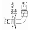 Perrin & Rowe Victorian PR Seconday outlet connector E.5398