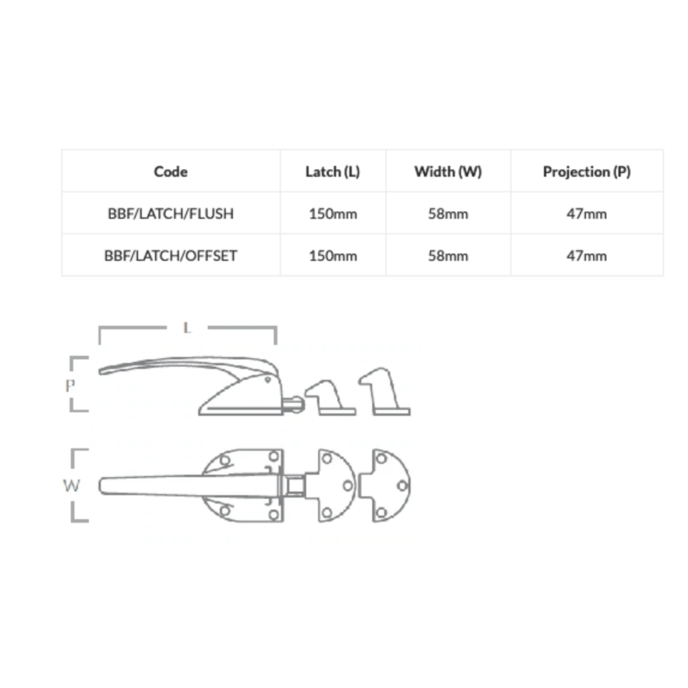 Armac Martin Bakes AM Bakes latch 180mm BBF/LATCH