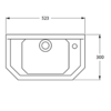 Perrin & Rowe Deco Nostagic cloakroom basin Deco 52cm