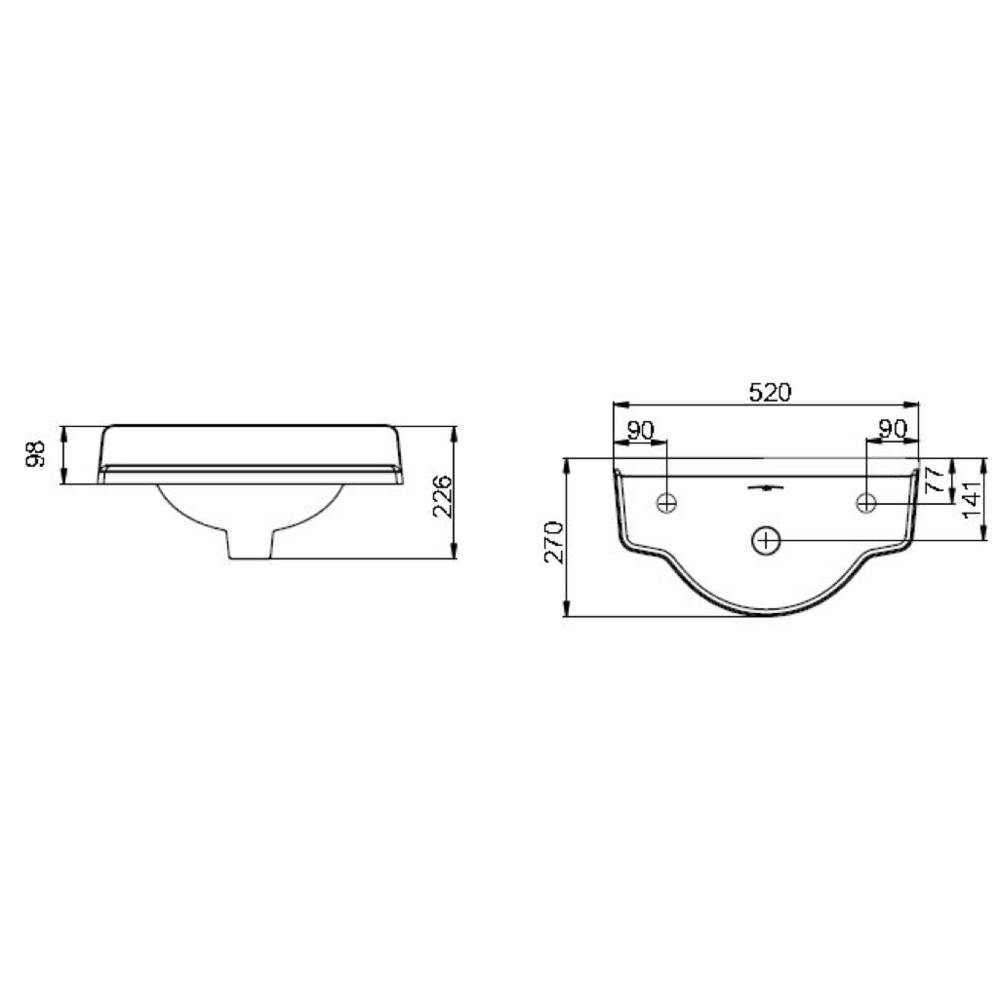 Perrin & Rowe Victorian Nostagic cloakroom basin Petite