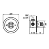 Perrin & Rowe Georgian Unterputz- Duschthermostat mit Kreuzgriff E.5786