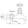 Perrin & Rowe Traditional Coldwater tap Mayan E.4326