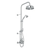 Perrin & Rowe Georgian Georgian Exposed shower set 2 with 8" or 12"  shower rose and hand shower