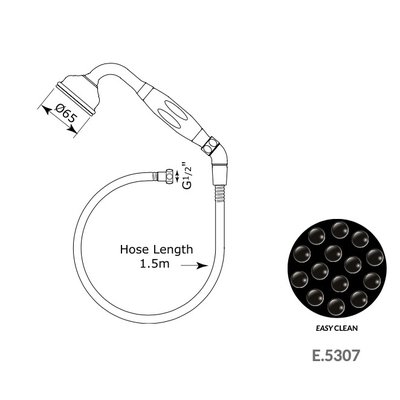 PR Handbrause easy-clean E.5307