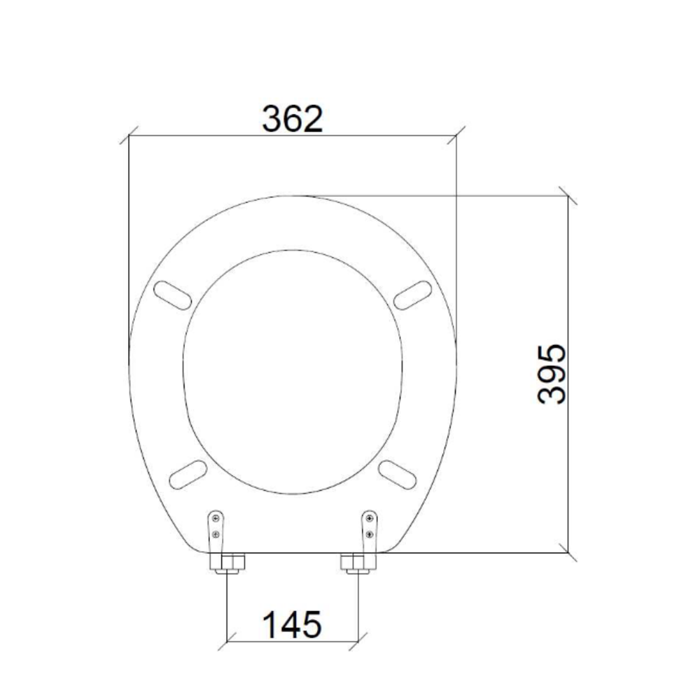 Sbordoni Palladio Toilettensitz 'Weiss '  (glanz)