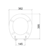 Sbordoni Palladio Toilettensitz 'Weiss '  (glanz)