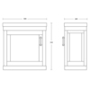 Thurlestone 1 door cloak vanity unit XWMC Imperial Thurlestone 1 door cloak vanity unit XWMC