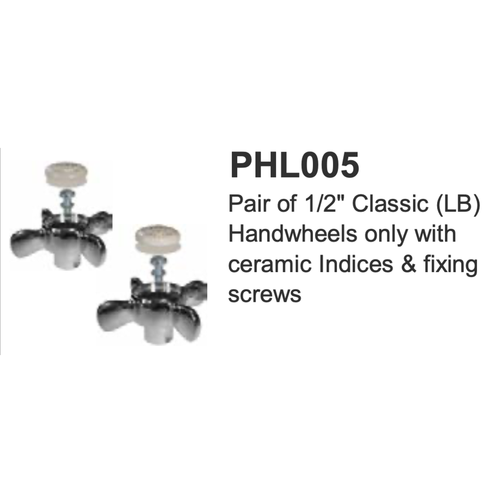 Lefroy Brooks LB 1/2" Classic handwheels only with ceramic indices PHL005