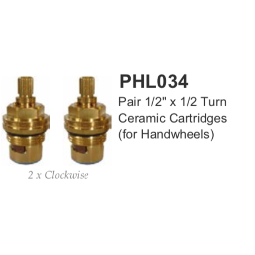 Lefroy Brooks Lefroy Brooks 1/2" x1/2T ceramic cartridges (pair) PHL034