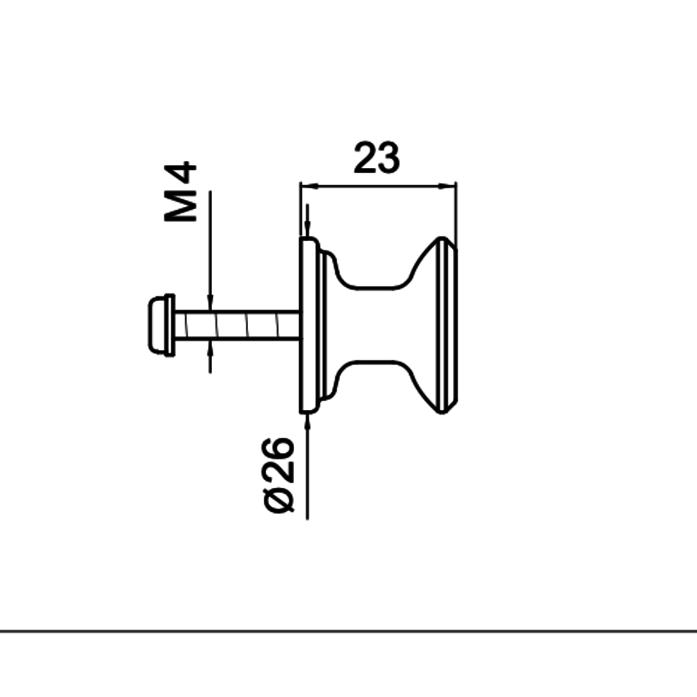 Perrin & Rowe Traditional P&R Traditional Möbelknopf konkav - klein E.6091 (10 Stk./Box)