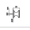 Perrin & Rowe Traditional P&R Traditional meubelknop klein, concaaf  E.6091 (10 st/doos)