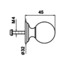 Perrin & Rowe Traditional P&R Traditional Möbelknopf gross E.6060 (10 Stk./Box)